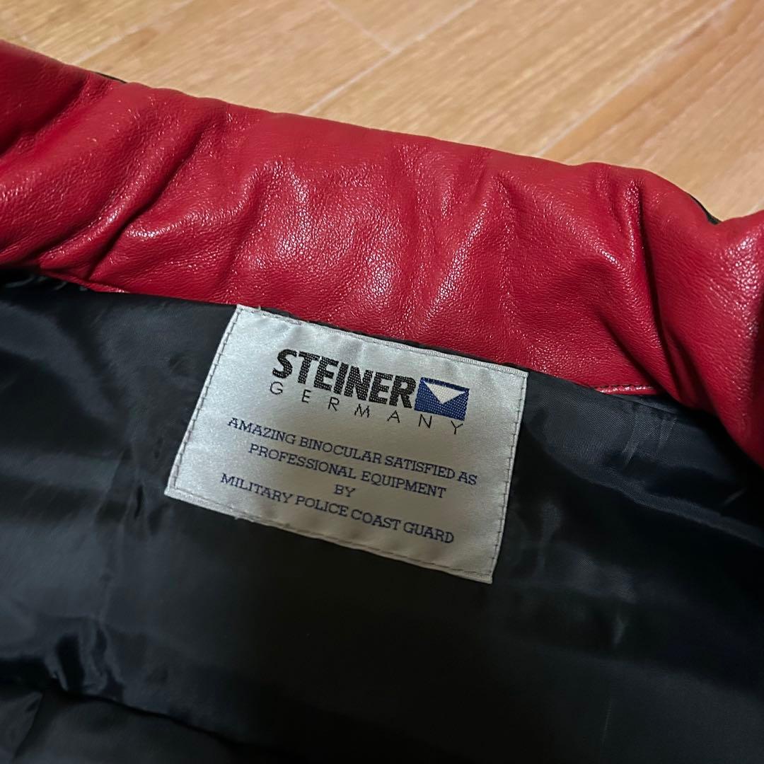 良品 STEINER GERMANY シュタイナー レザー ダウンベスト M