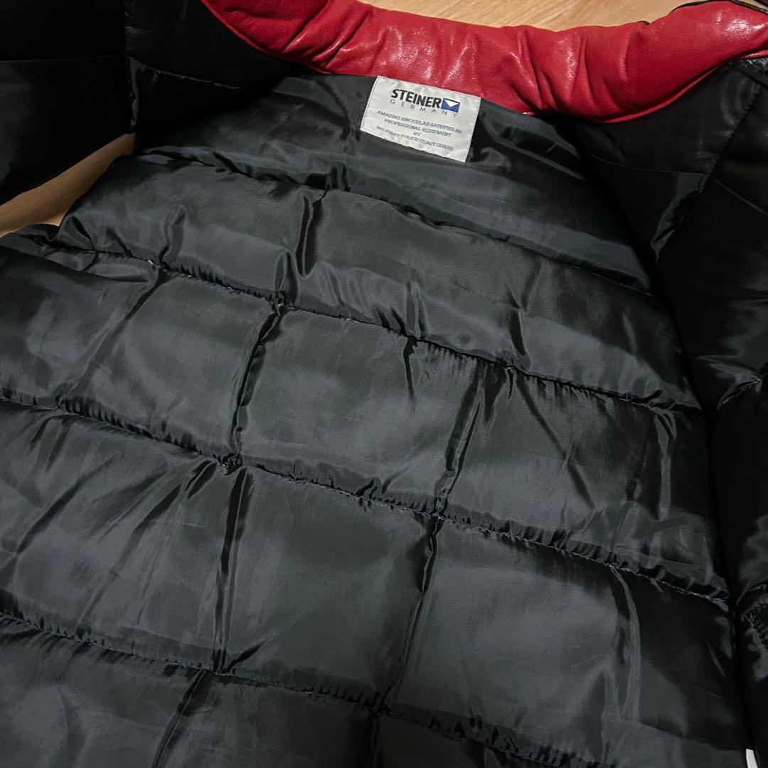 良品 STEINER GERMANY シュタイナー レザー ダウンベスト M