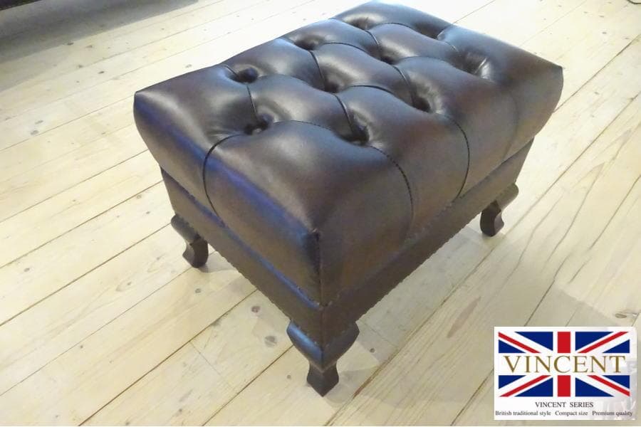 VINCENT/ヴィンセント　スツール　オットマン　本革　英国ヴィンテージ