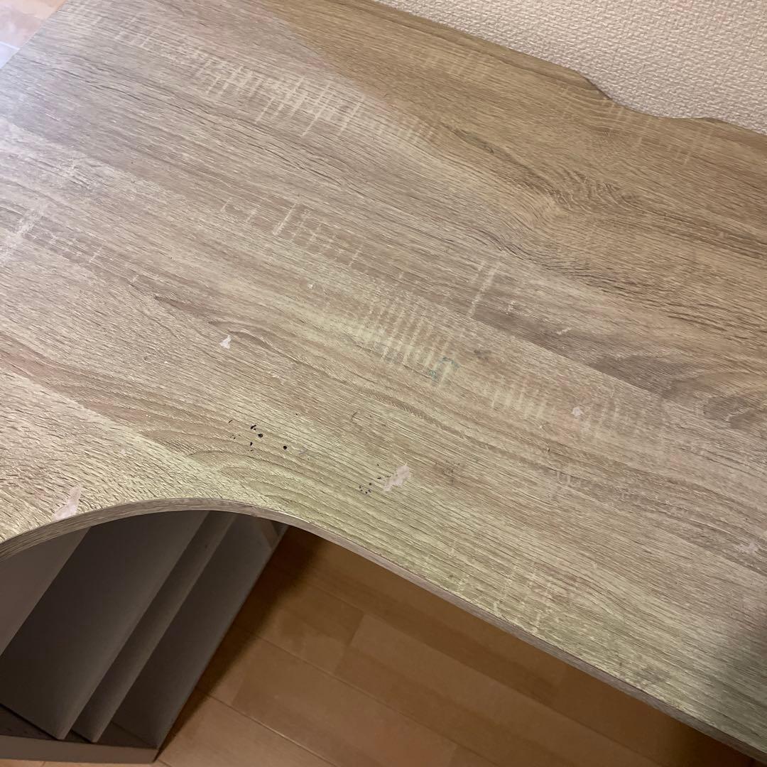 LOWYA(ロウヤ) パソコンデスクL字型　幅100cm オーク/ホワイト