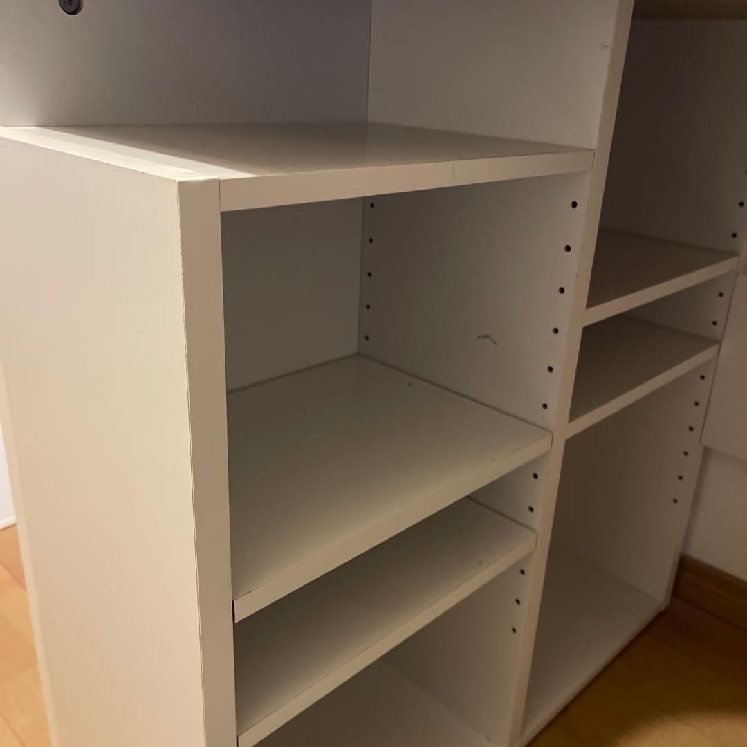 LOWYA(ロウヤ) パソコンデスクL字型　幅100cm オーク/ホワイト