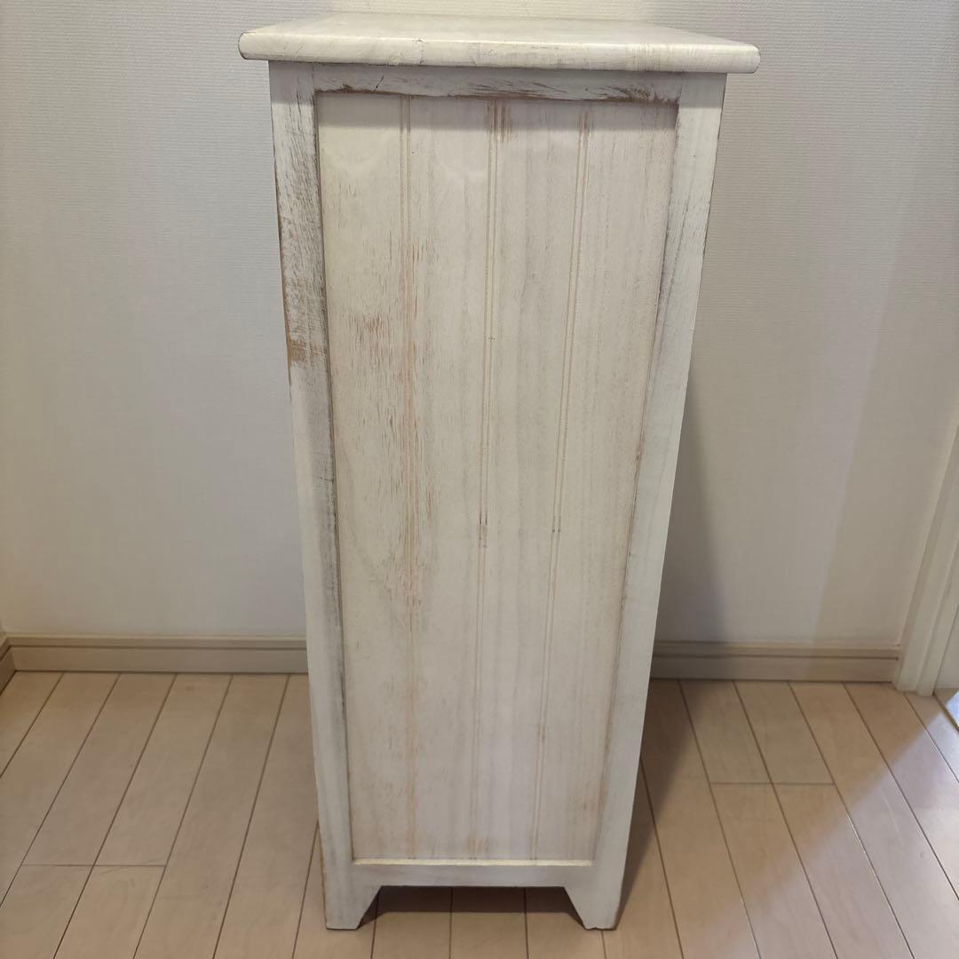 B-company 天然木 アンティーク風4段チェスト