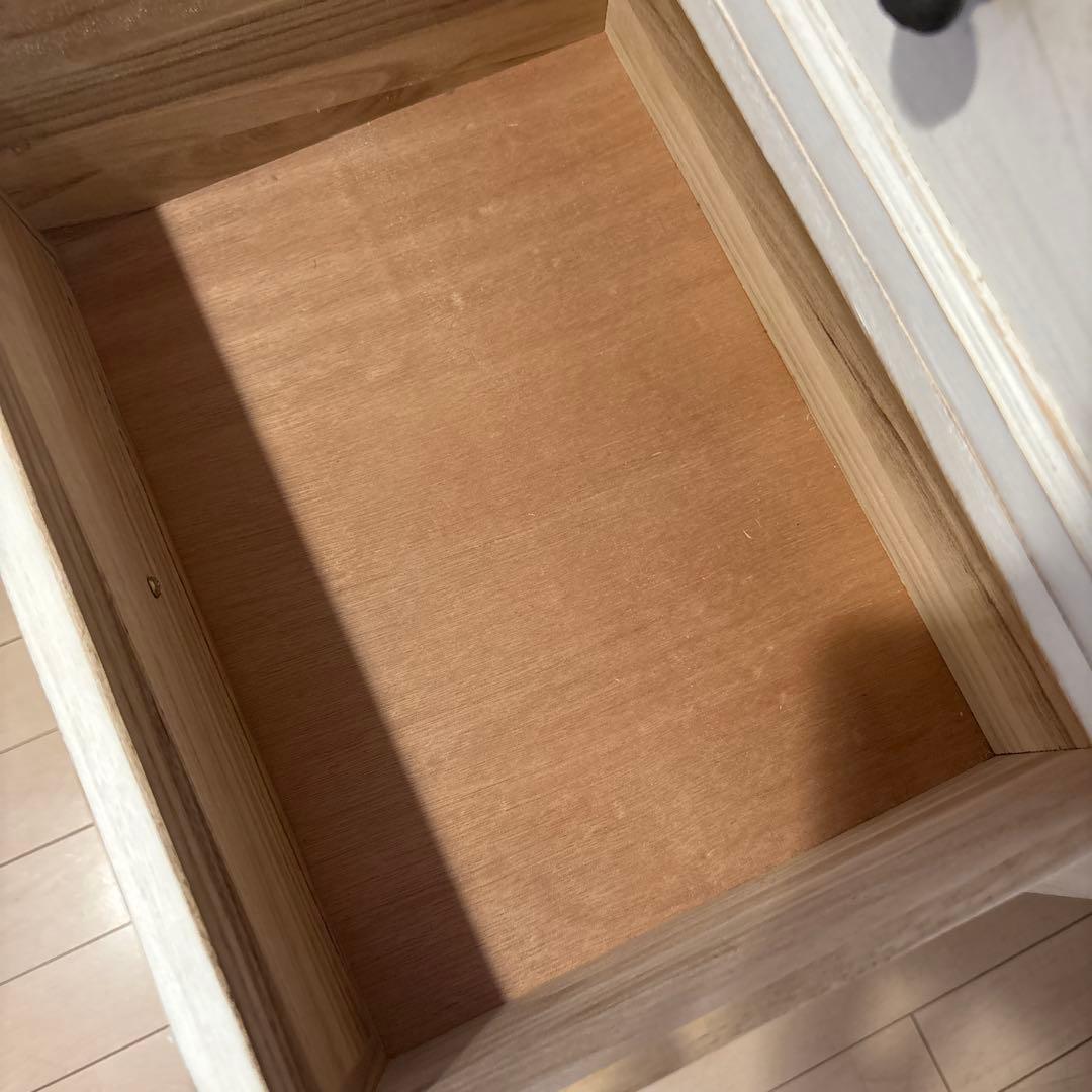 B-company 天然木 アンティーク風4段チェスト