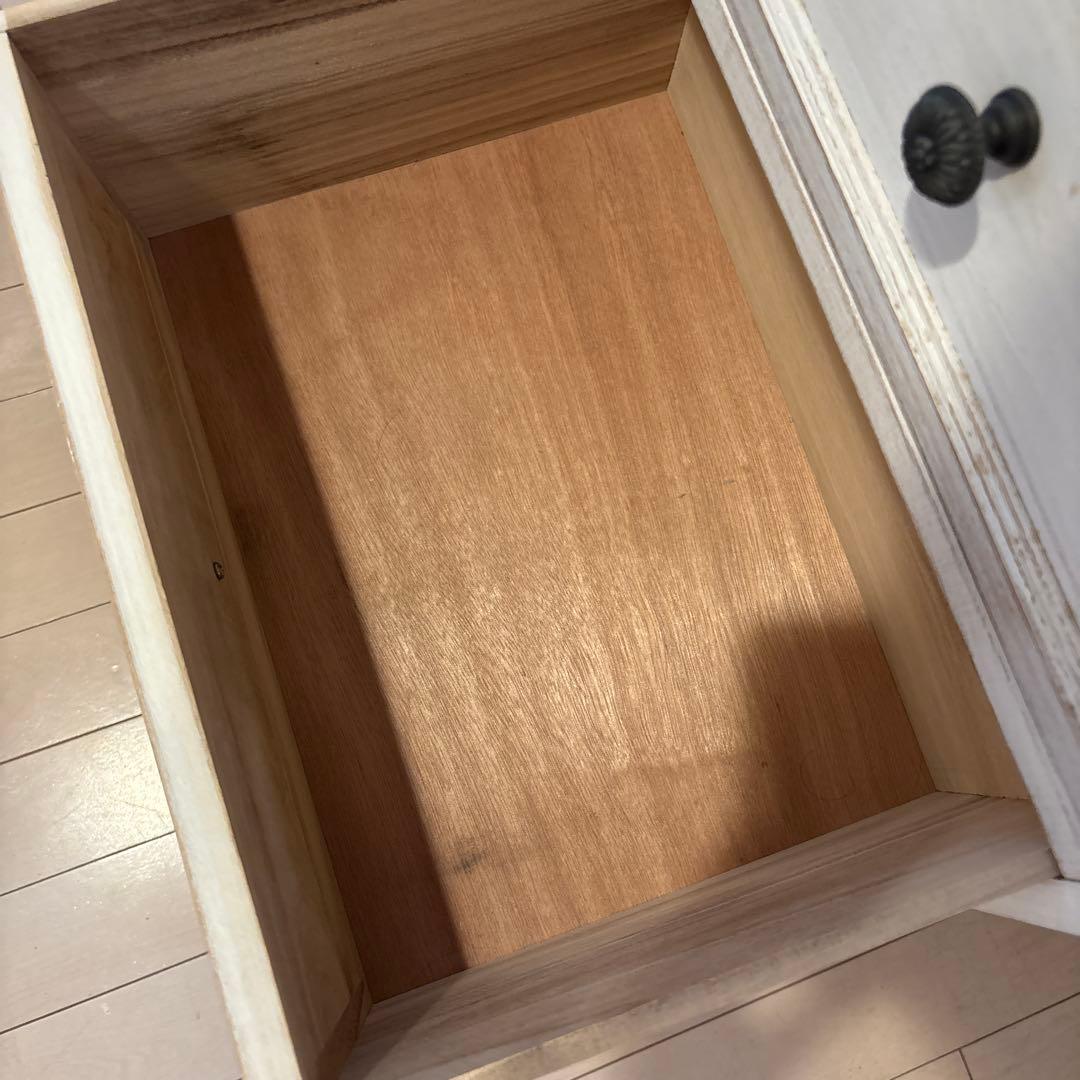 B-company 天然木 アンティーク風4段チェスト