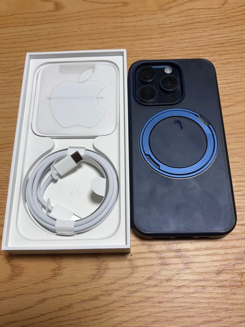 【美品】iPhone 15 Pro 256GB ブルーチタニウム　SIMフリー
