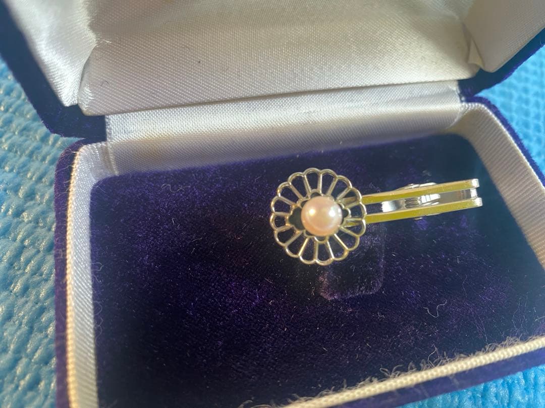 伊勢神宮　銀製 ネクタイピン パール付き