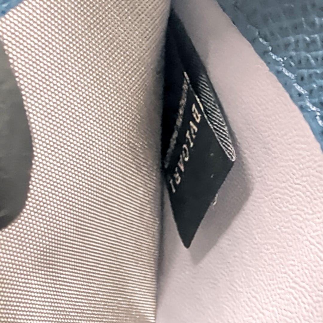 未使用級 BVLGARI ブルガリマン 長財布 サークル 本革 グレー IC搭載