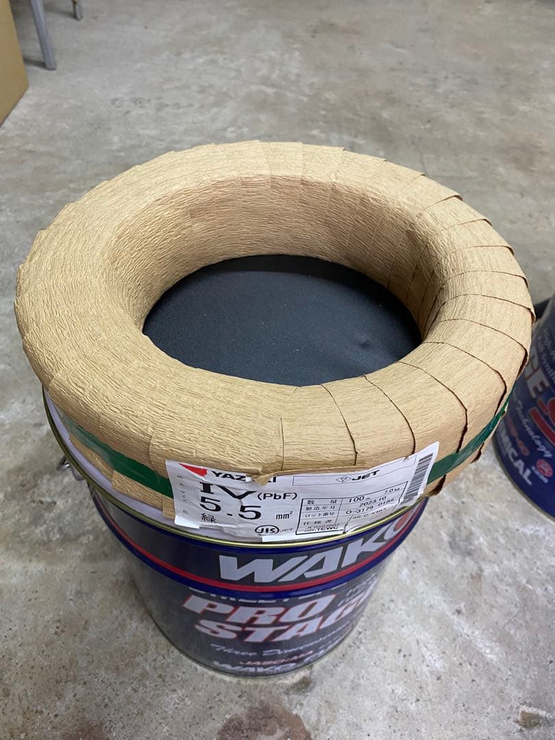 IVケーブル　IV線5.5sq 緑 100m