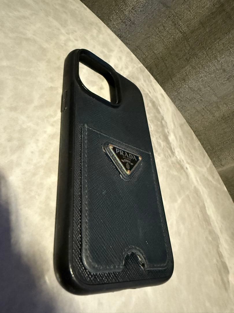 PRADA サフィアーノ14promax iPhoneケース　黒