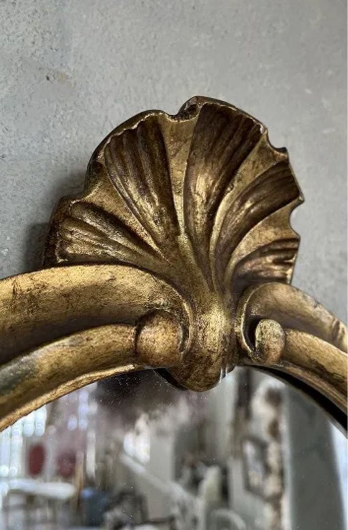 フランスアンティークロココ調ミラー