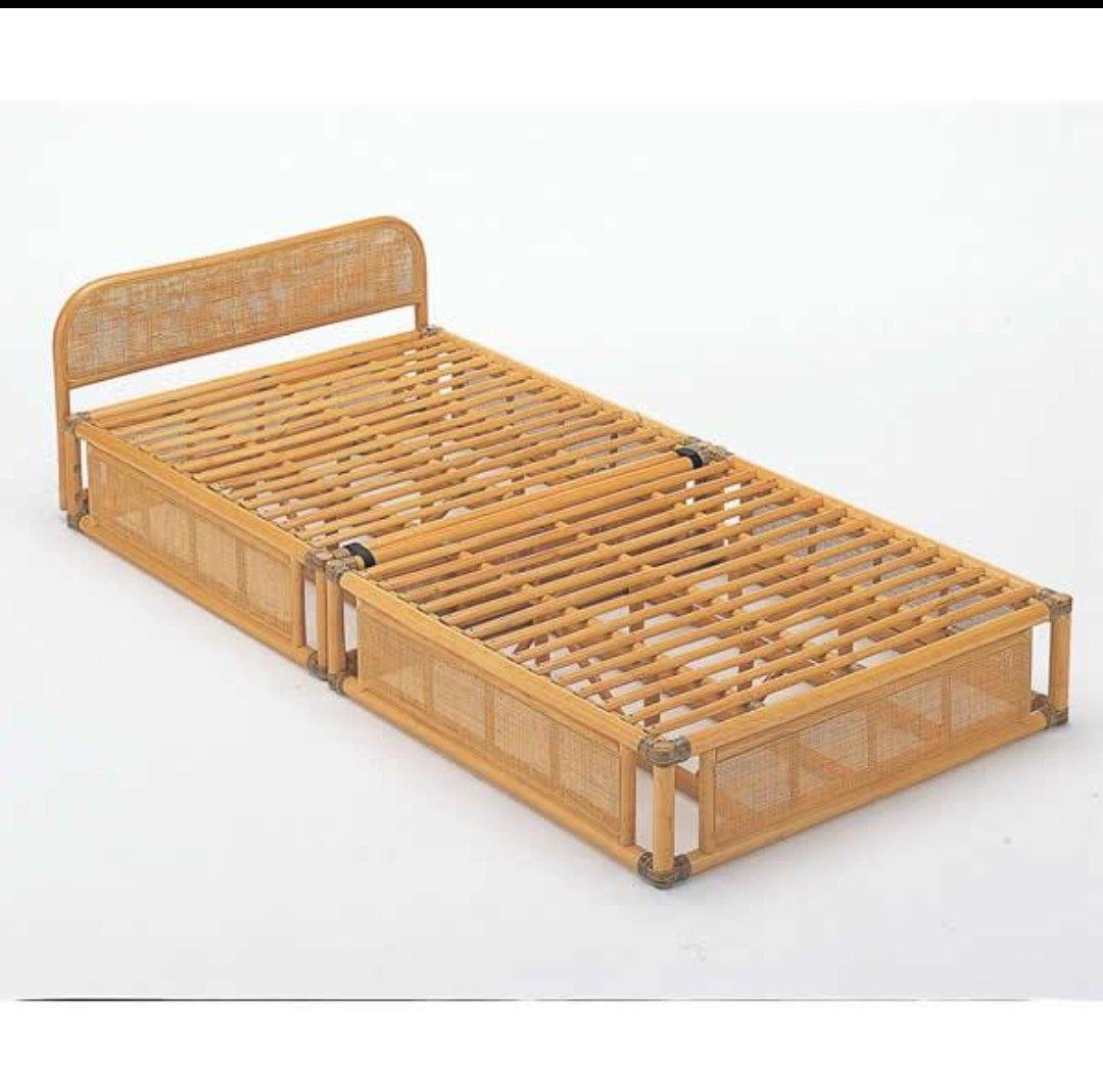 MAXさま専用 藤(ラタン)のベッド 直接引き渡し限定　2台セット