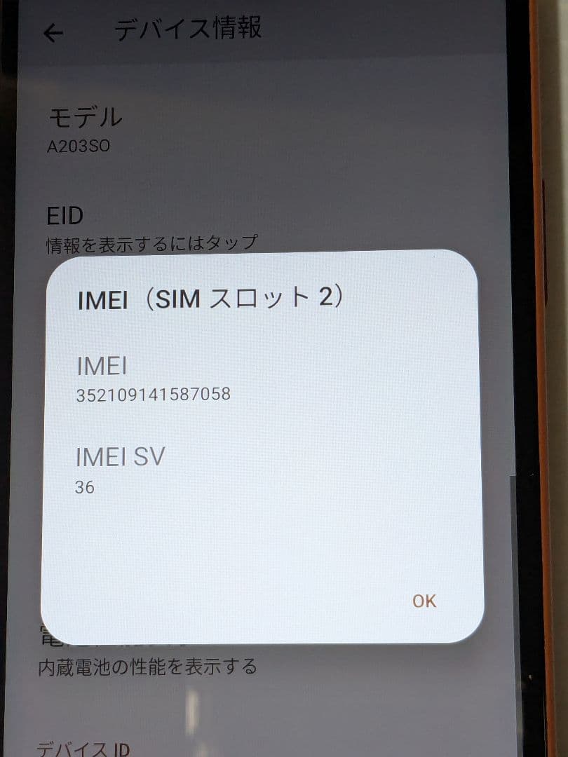 愛*様 Xperia Ace III A203SO ブリックオレンジ本体