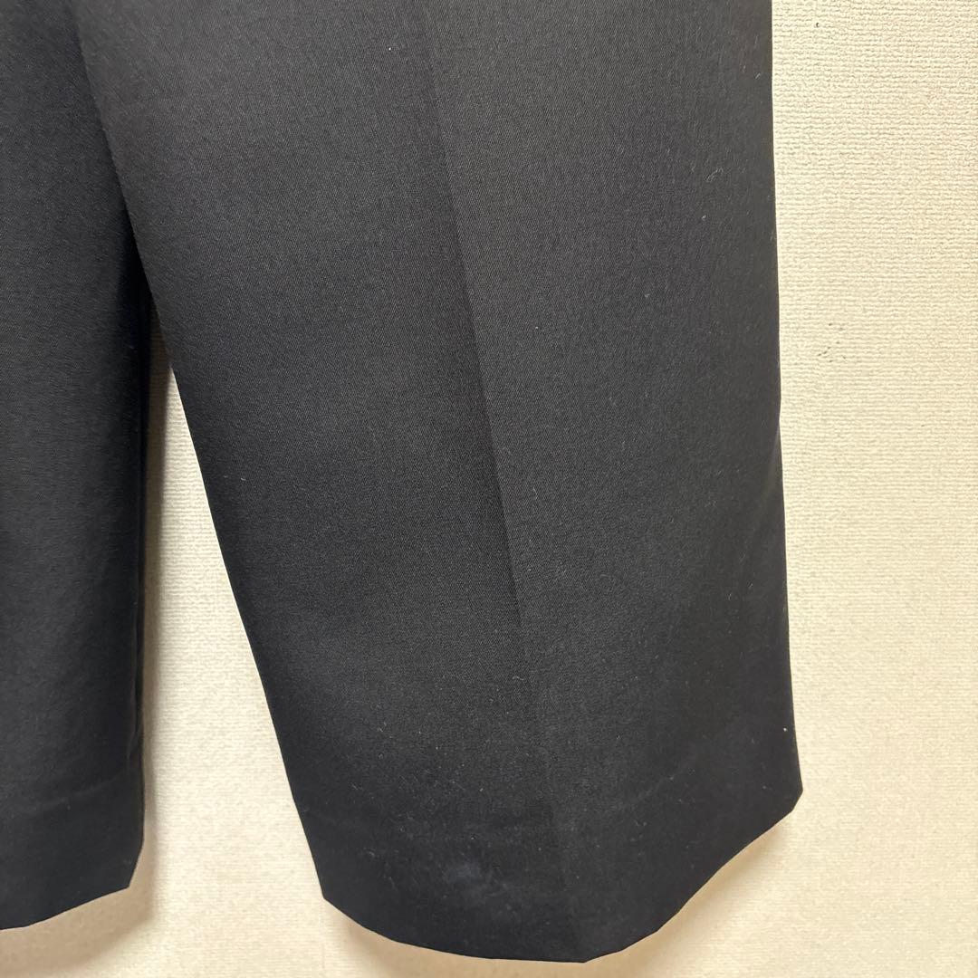 THE RERACS ツータックワイドストレートスラックス　ブラック