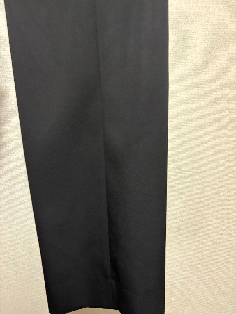 THE RERACS ツータックワイドストレートスラックス　ブラック