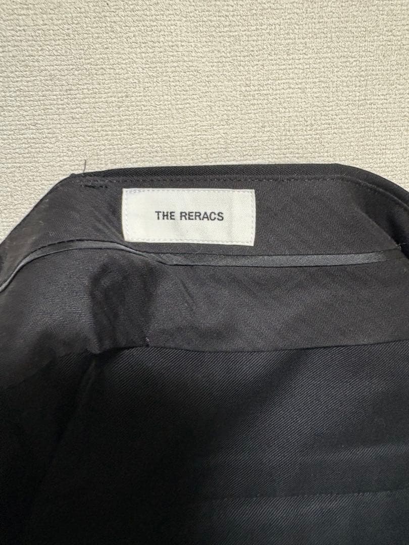THE RERACS ツータックワイドストレートスラックス　ブラック