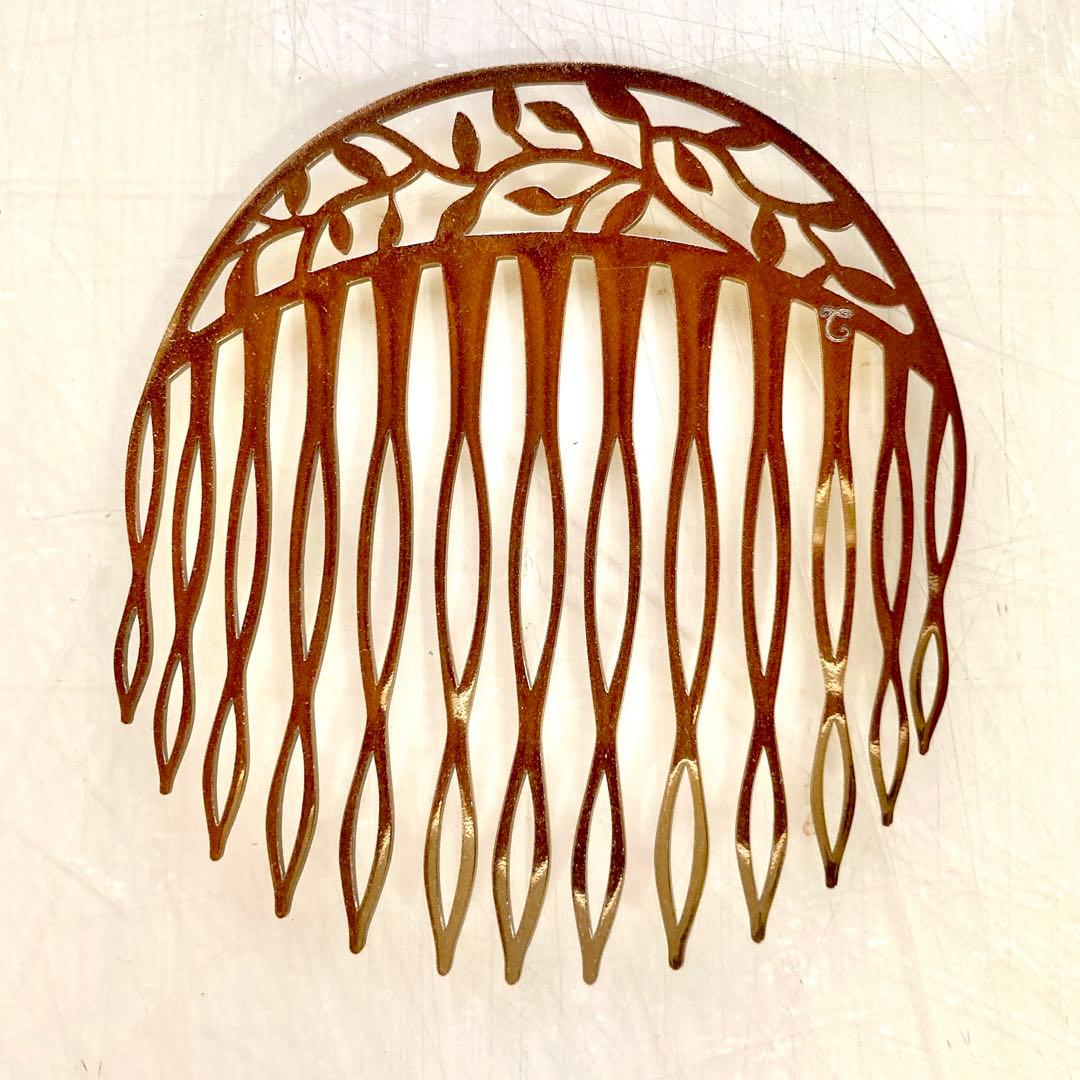 コンプレックスビズ ボタニカルステンレスコーム金ゴールド