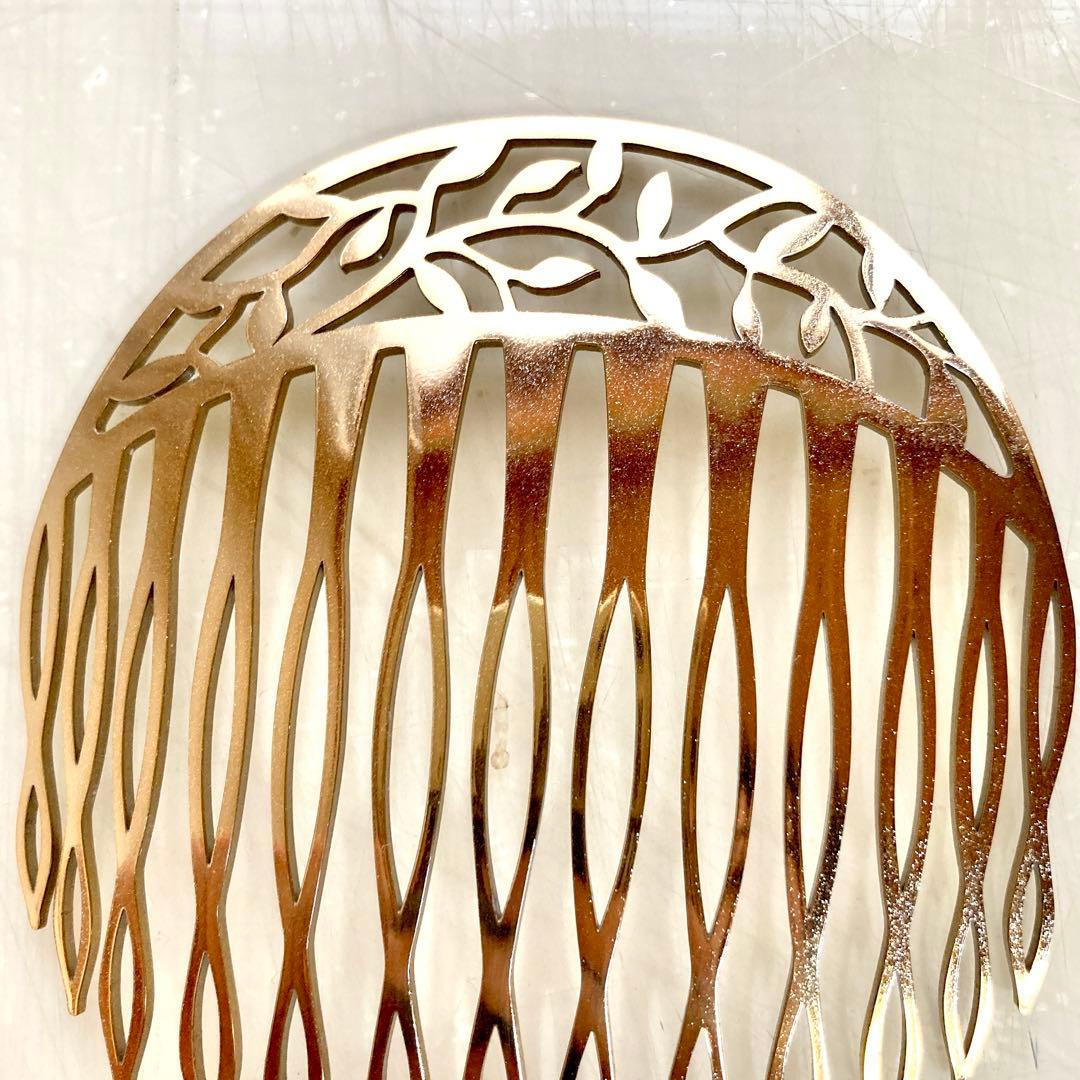 コンプレックスビズ ボタニカルステンレスコーム金ゴールド