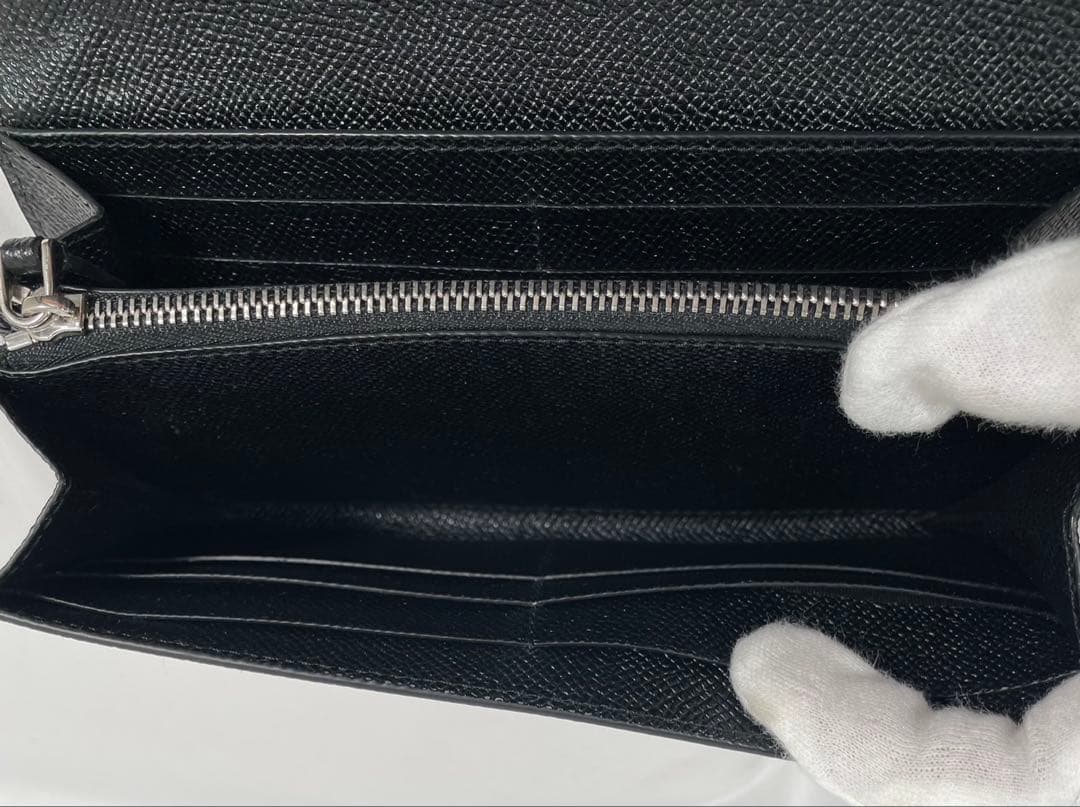 未使用に近い BVLGARI ブルガリ 長財布 ラージウォレット フラップ