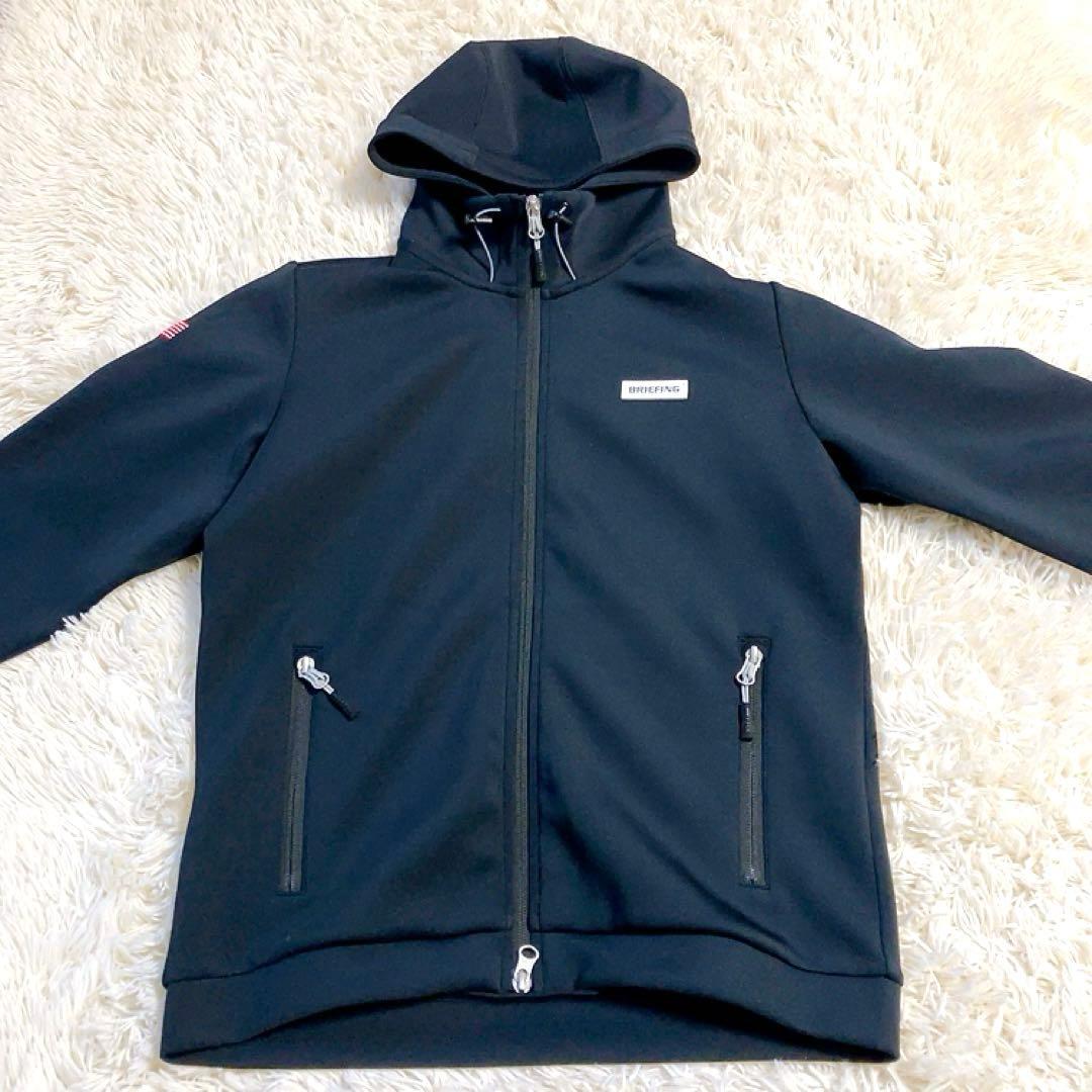 【超美品】BRIEFING GOLF　パックロゴパーカー　ブラック　星条旗刺繍M