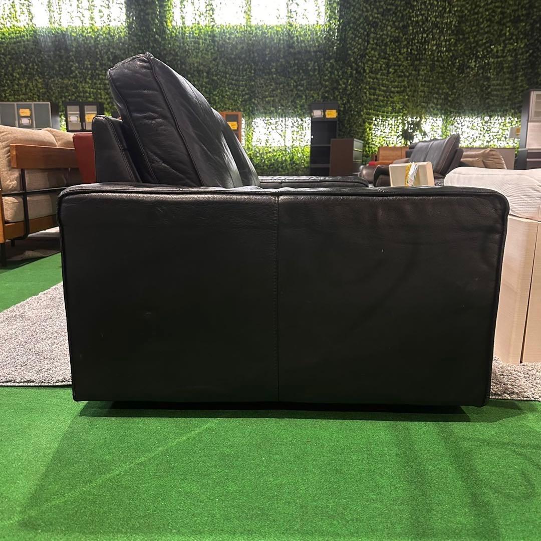 IKEA 2人掛けソファ KIVIK 幅186 合皮 ブラック 家具 B059