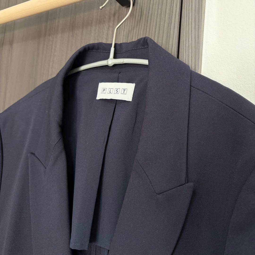 PLST ダブルブレストジャケット　紺ブレ　金ボタン