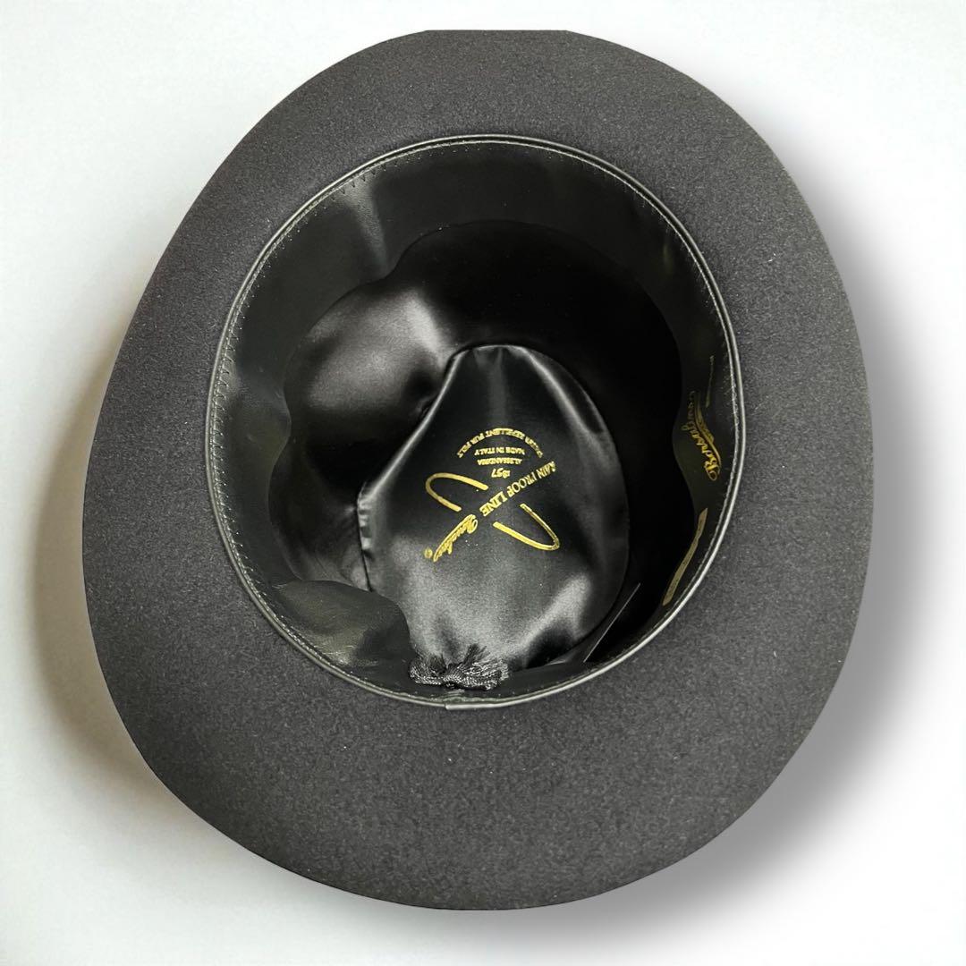 【タグ付き新品】Borsalino（ボルサリーノ）ハット ブラッ