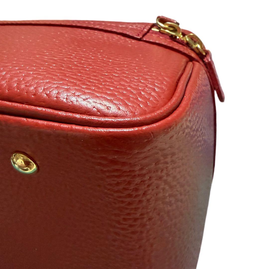 CH!III レッドレザー バニティバック