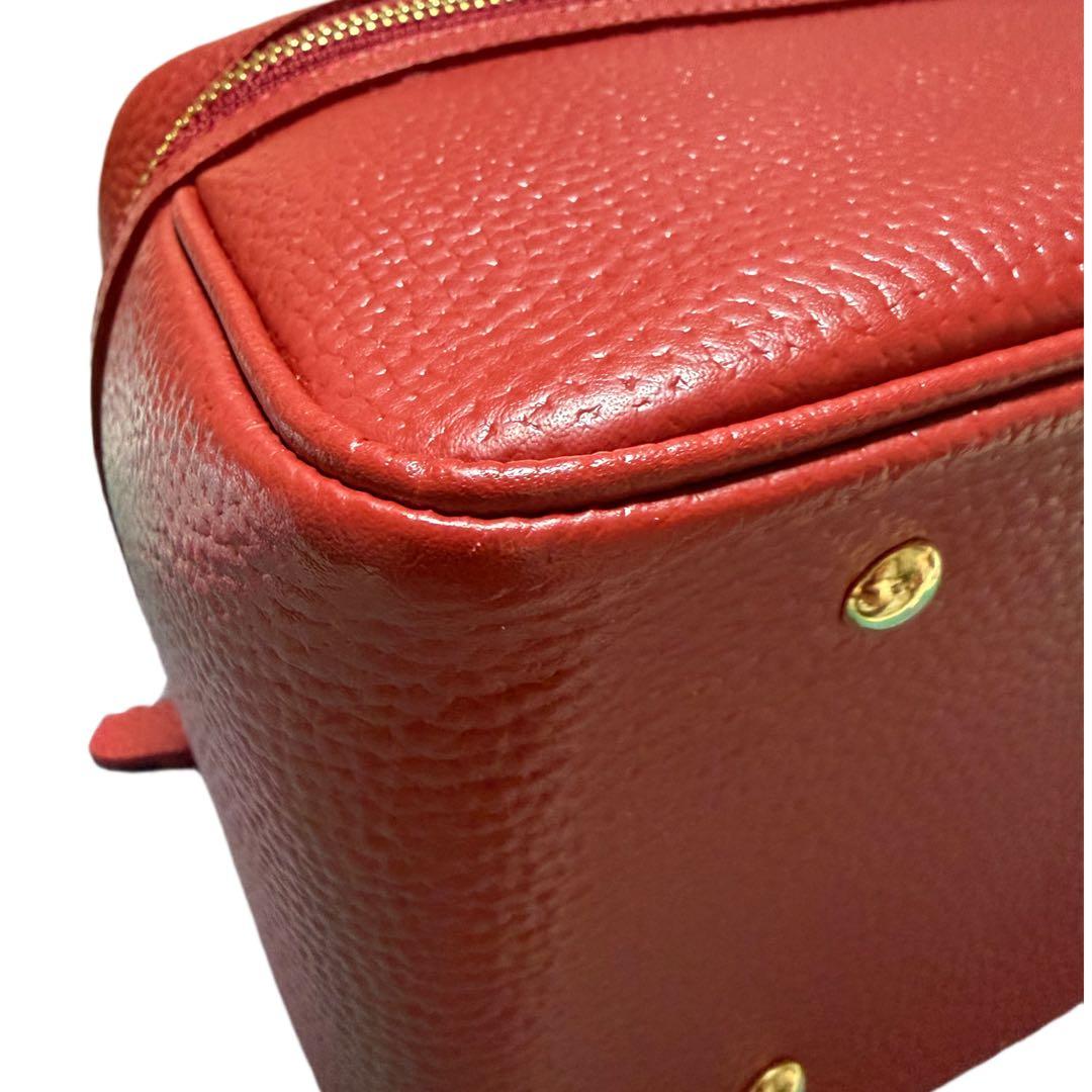 CH!III レッドレザー バニティバック