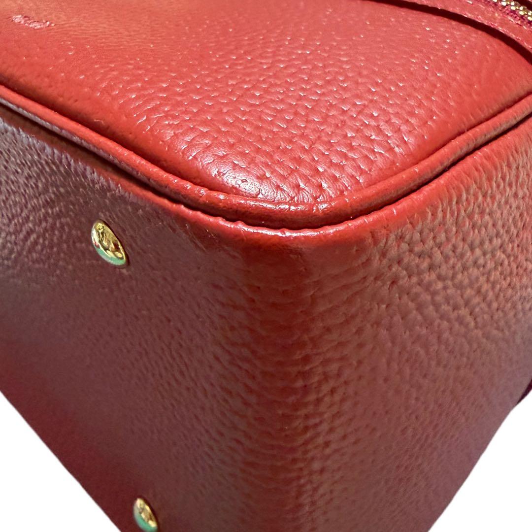 CH!III レッドレザー バニティバック