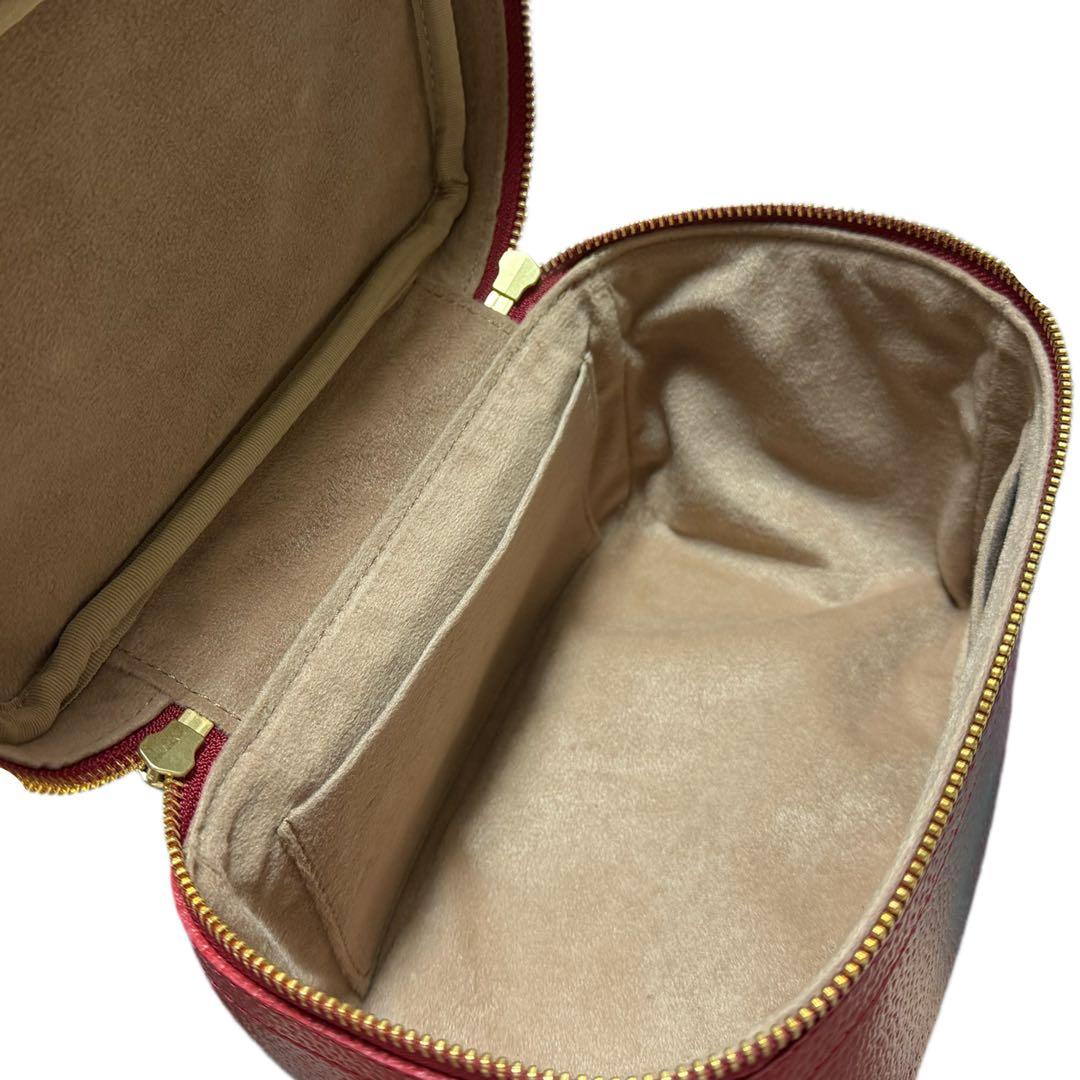 CH!III レッドレザー バニティバック