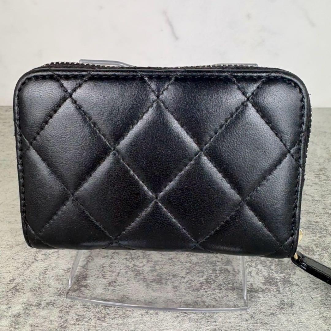 CHANEL ラムスキン　カメリアモチーフ　ケース　カードケース