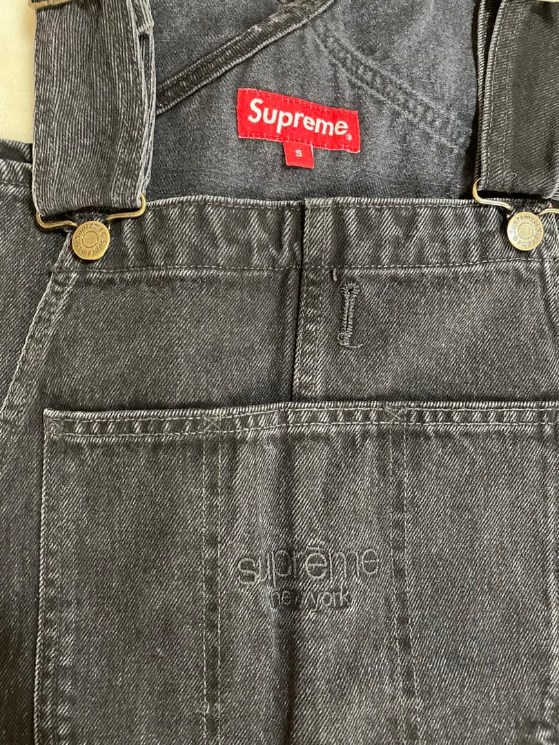 Supreme オーバーオール S ブラックデニム　BOXロゴ