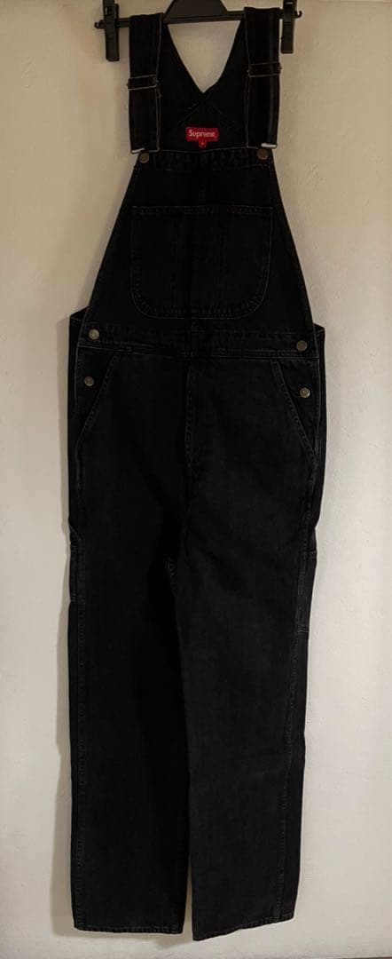 Supreme オーバーオール S ブラックデニム　BOXロゴ