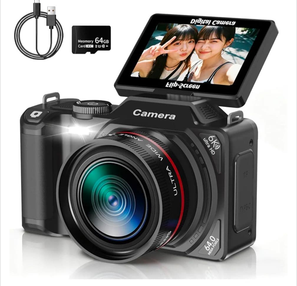 6K WiFi デジカメ コンパクトカメラ