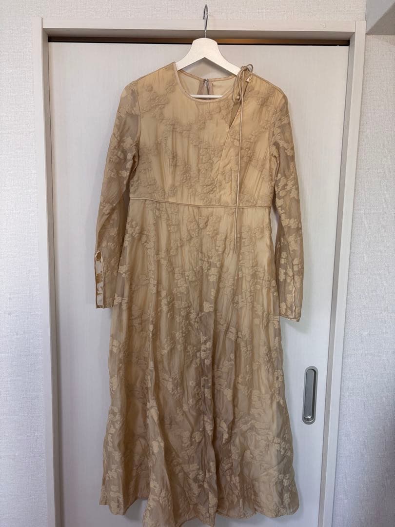 CLANE クラネワンピースBULGED FLOWER JACQUARD