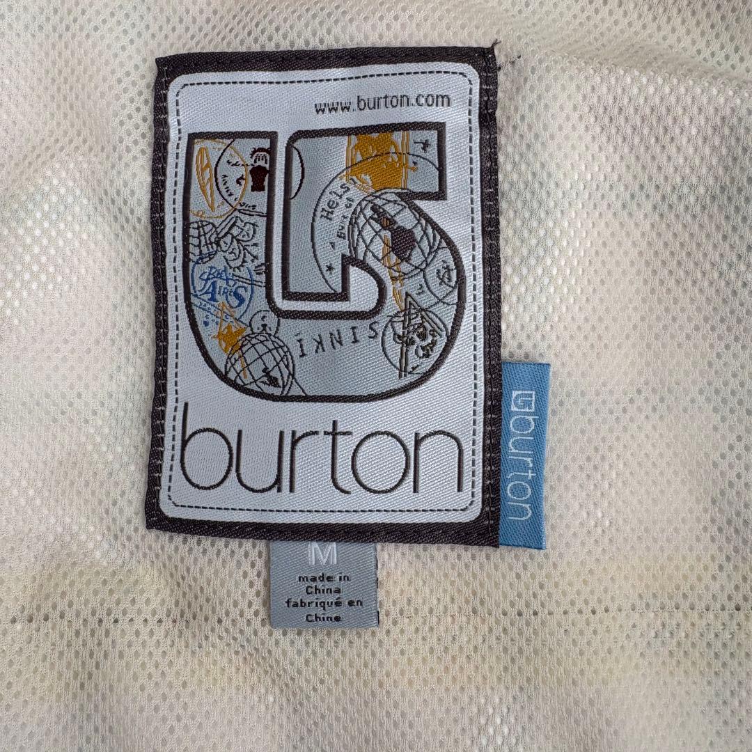 burton スノーウェエア レディース　上M　下S　白系チェックスノボースキー