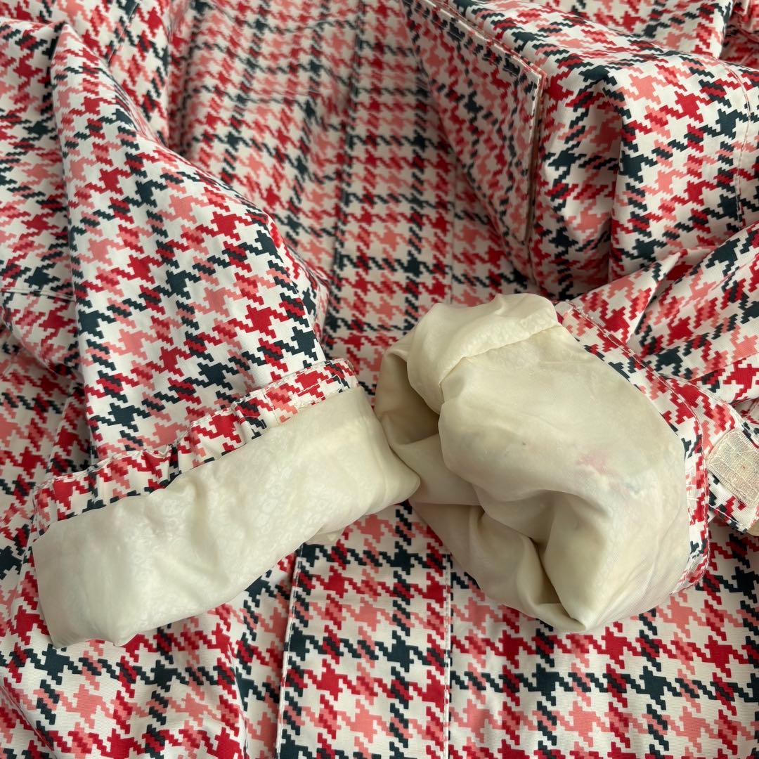 burton スノーウェエア レディース　上M　下S　白系チェックスノボースキー