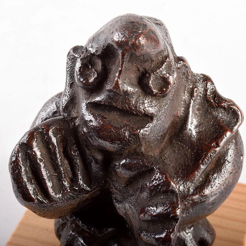 東大寺清水公照作　ブロンズ像　『雪山童子』　共箱　M　R4732