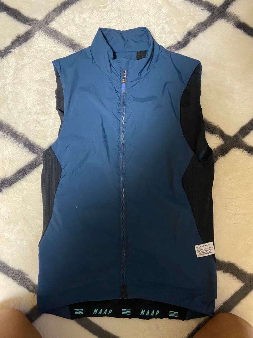  サイクルジャージ ベスト 青/黒 クロ