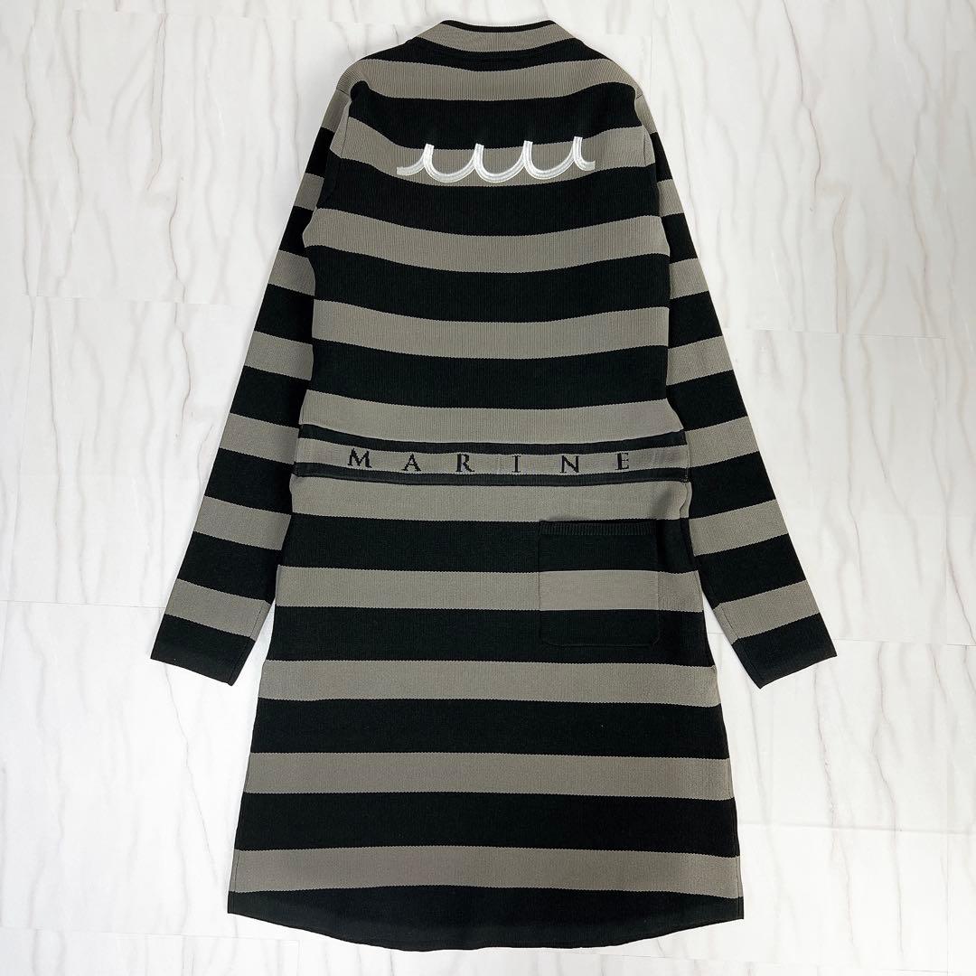 《美品》muta MARINE GOLF ボーダーニットワンピース ゴルフウエア