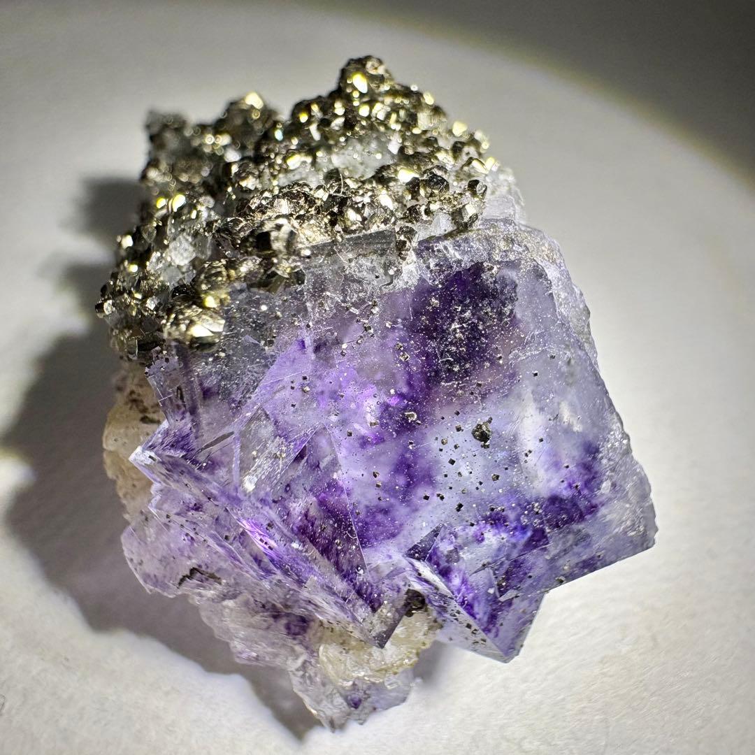 476 中国　ヤオガンシャン産　フローライト&パイライト