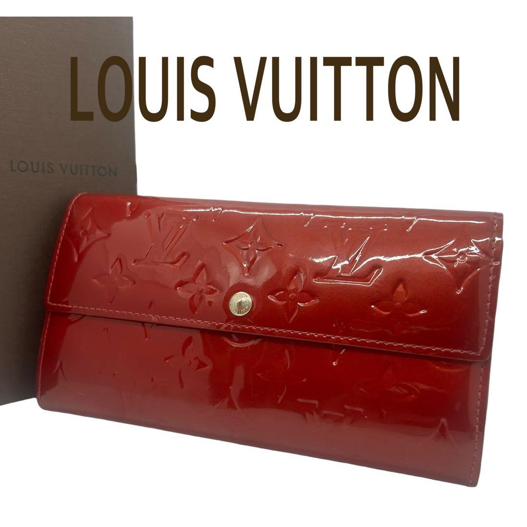 【極美品】ルイヴィトン ヴェルニ 長財布 ボルドー 艶感良好