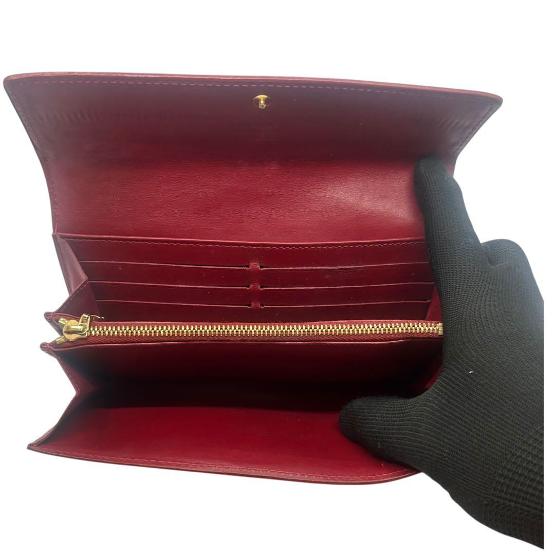 【極美品】ルイヴィトン ヴェルニ 長財布 ボルドー 艶感良好