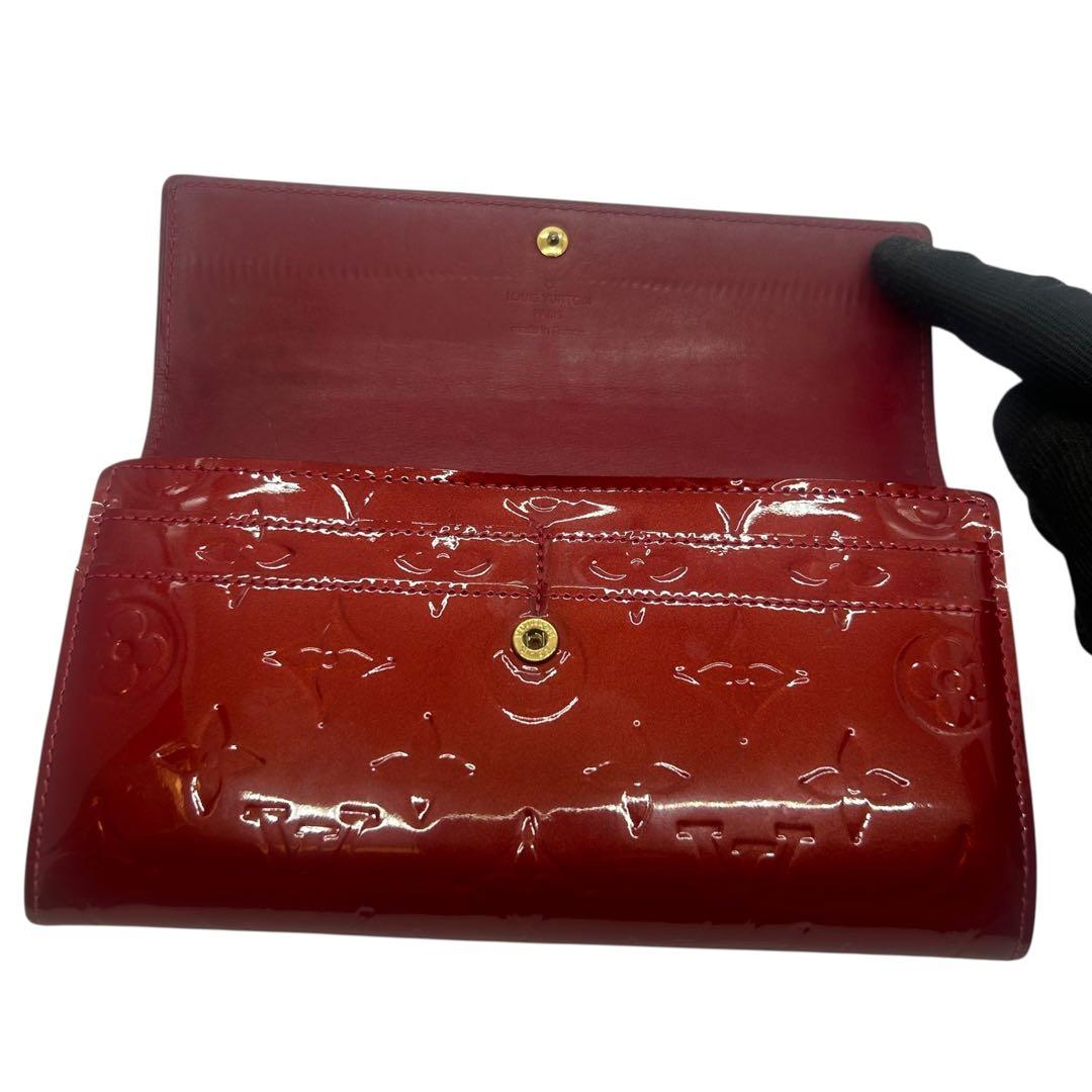 【極美品】ルイヴィトン ヴェルニ 長財布 ボルドー 艶感良好