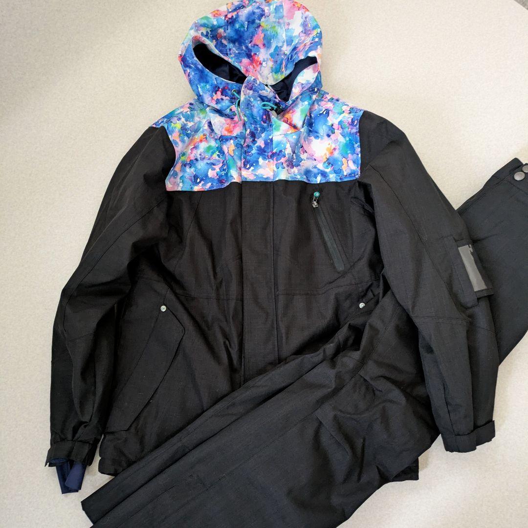 【新品級】スワロフスキー付水彩画 ICEPARDAL スノーボードウェアセット