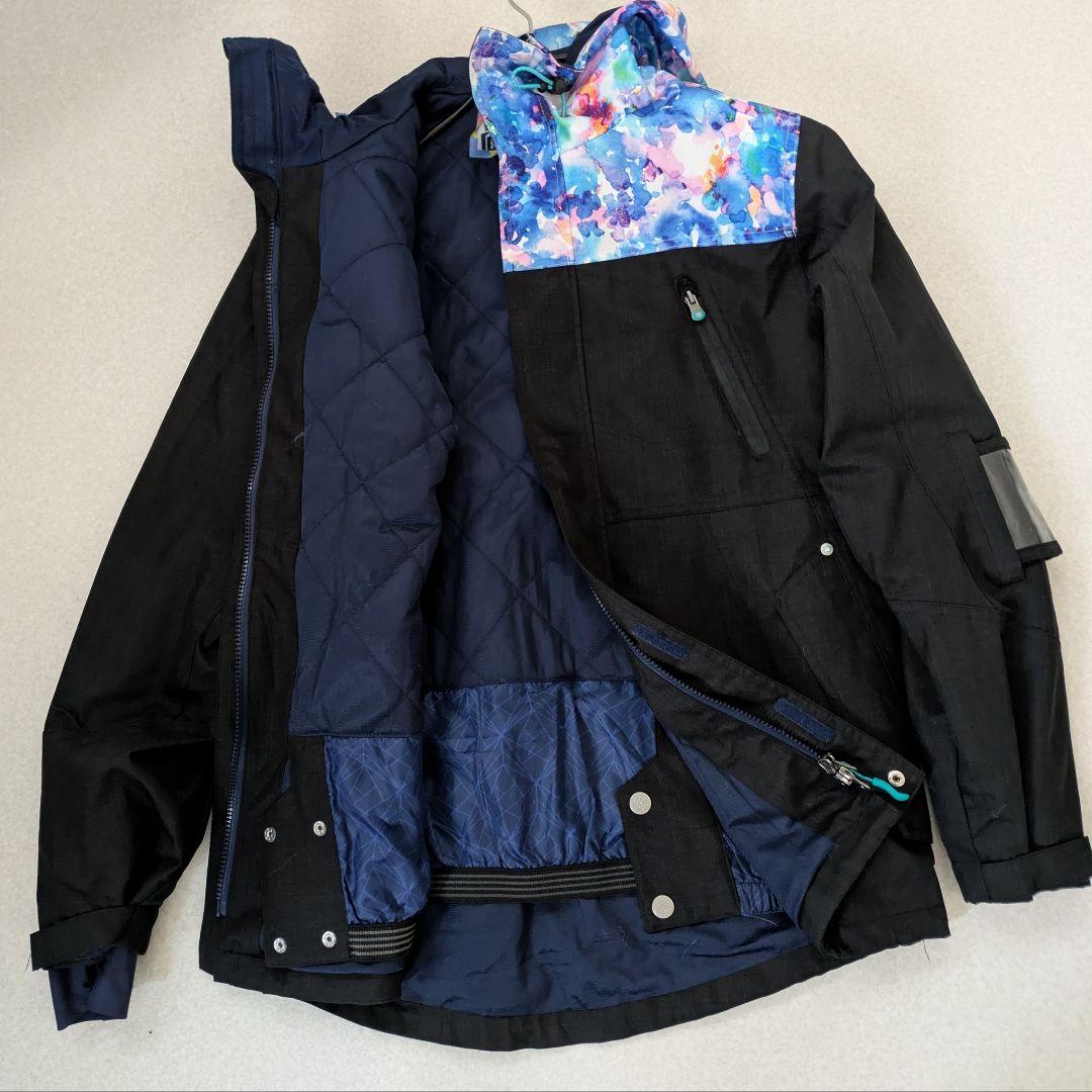 【新品級】スワロフスキー付水彩画 ICEPARDAL スノーボードウェアセット