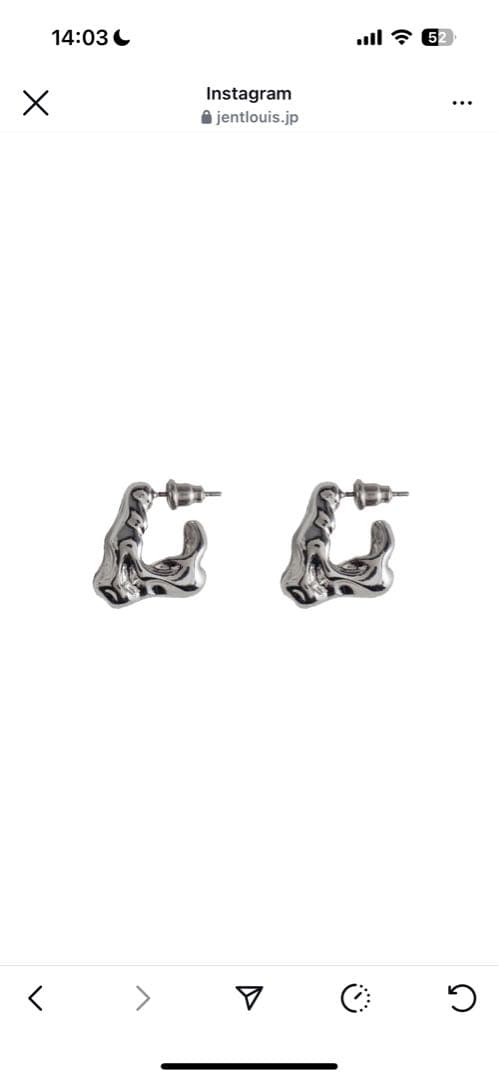 新品　jentluis シルバーピアス(両耳用)