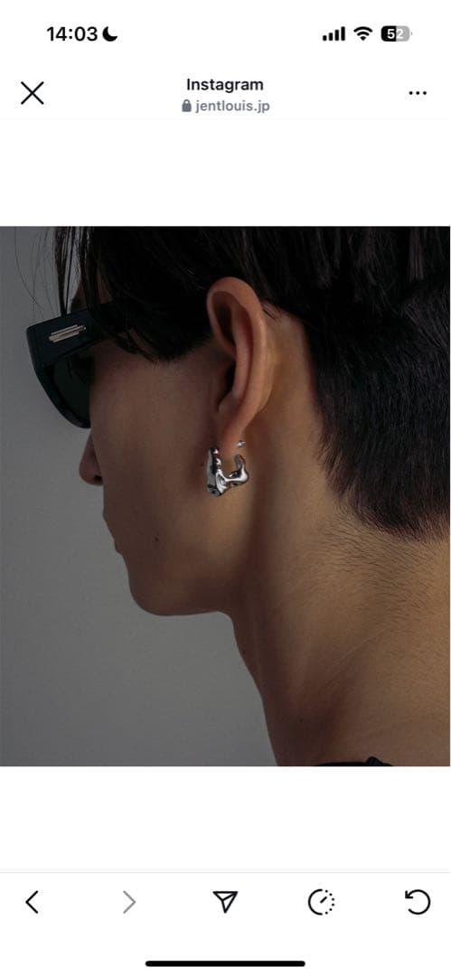 新品　jentluis シルバーピアス(両耳用)