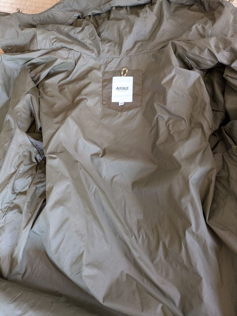 AIGLE フード付きモッズコート 38サイズ オリーブ