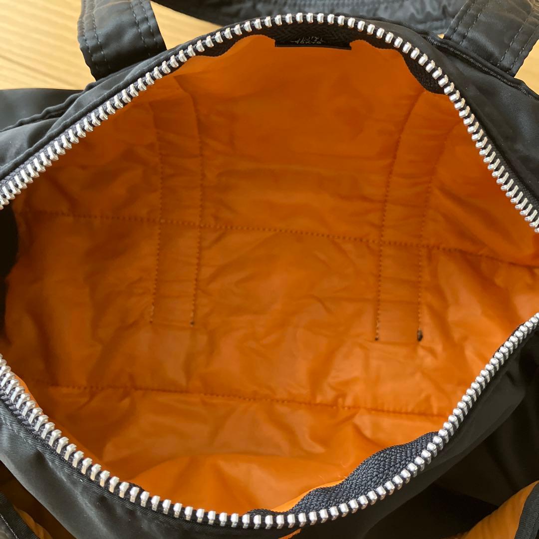 美品　PORTER ポーター ミニボストン ドラムバッグ ブラック　タンカー